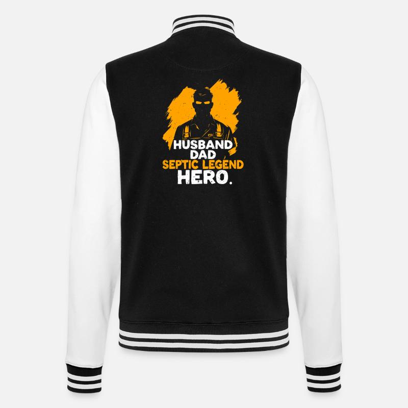 Klärgruben Techniker Abwassertechniker Vater - College-Sweatjacke - Schwarz/Weiß