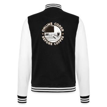 Online Coder Before Coffee Developer Coffee Lover - College Sweat Jacket - black/white - Back - Marisol (170cm)