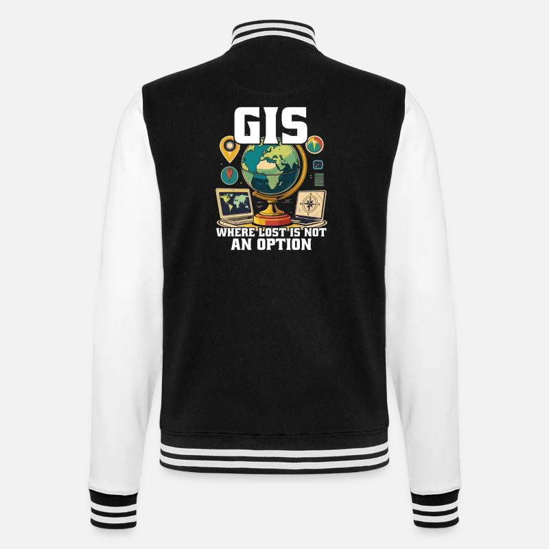 Geographic Information Systems - College Sweat Jacket - black/white