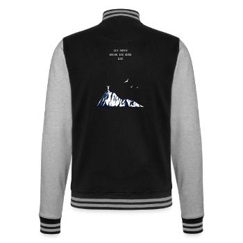 Wandern Minimalistisch - College-Sweatjacke - Schwarz/Grau meliert - Hinten - Marisol (170cm)