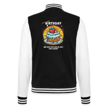 ANNIVERSAIRE ET PUIS ILS NE ME DONNENT QUE CETTE CHEMISE - Veste Teddy - noir/blanc - Dos - Marisol (170cm)