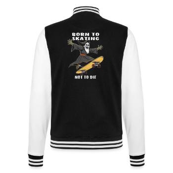 SENSENMANN SKATEBOARD BORN TO SKATING NOT TO D - College-Sweatjacke - Schwarz/Weiß - Hinten - Marisol (170cm)