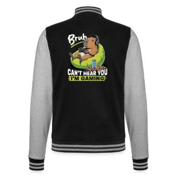 Capybara Gamer Gaming - Veste Teddy - noir/gris chiné - Dos - Marisol (170cm)
