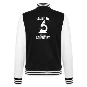 Glaub mir, ich bin ein Wissenschaftler MLS Labor Wissenschaftler - College-Sweatjacke - Schwarz/Weiß - Hinten - Marisol (170cm)