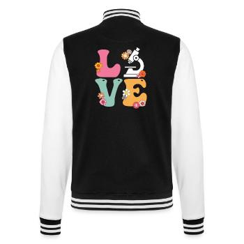 Liebe Medizinischer Laborwissenschaftler Boho Regenbogen MLS - College-Sweatjacke - Schwarz/Weiß - Hinten - Marisol (170cm)