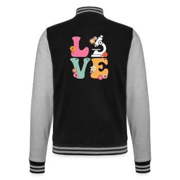 Amour Scientifique de laboratoire médical Boho Arc-en-ciel MLS - Veste Teddy - noir/gris chiné - Dos - Marisol (170cm)