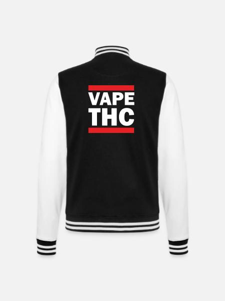 Vape THC White - College Sweat Jacket - black/white