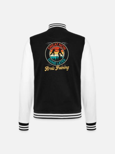 Escrima Arnis Martial Arts - College Sweat Jacket - black/white