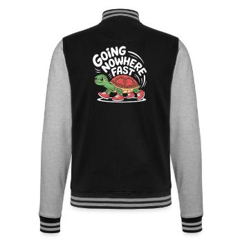Turtle pace in style - College Sweat Jacket - black/heather grey - Back - Marisol (170cm)