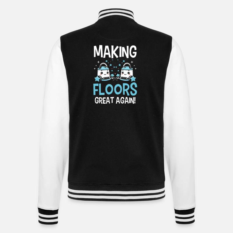 Cleaning Lover Cleaner - College Sweat Jacket - black/white