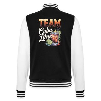 Cocktail Barkeeper Team Cuba Libre - College-Sweatjacke - Schwarz/Weiß - Hinten - Marisol (170cm)
