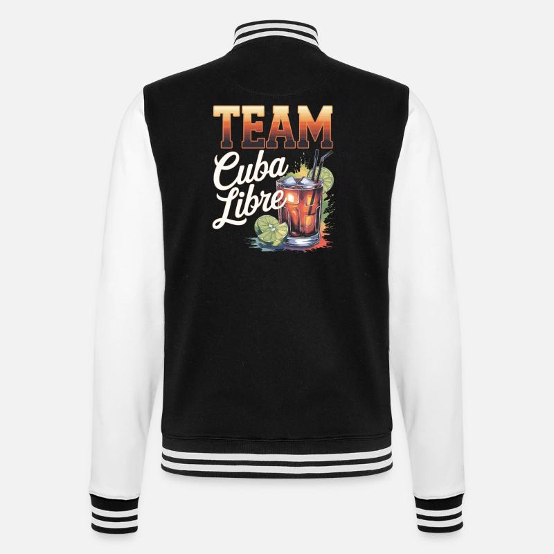 Cocktail Barkeeper Team Cuba Libre - College-Sweatjacke - Schwarz/Weiß