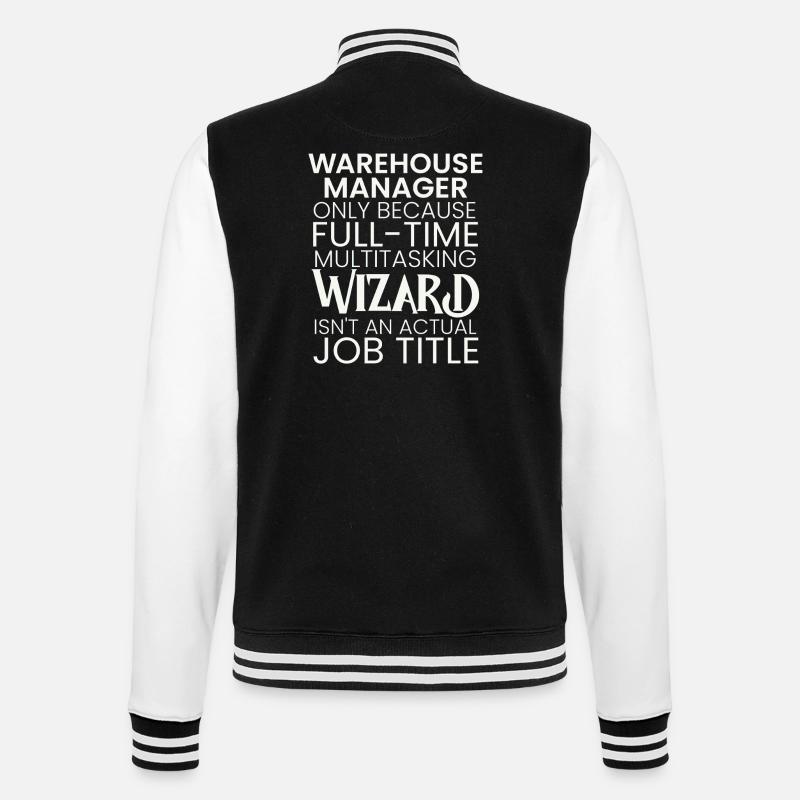 Warehouse Manager multitasking Wizard - College-Sweatjacke - Schwarz/Weiß