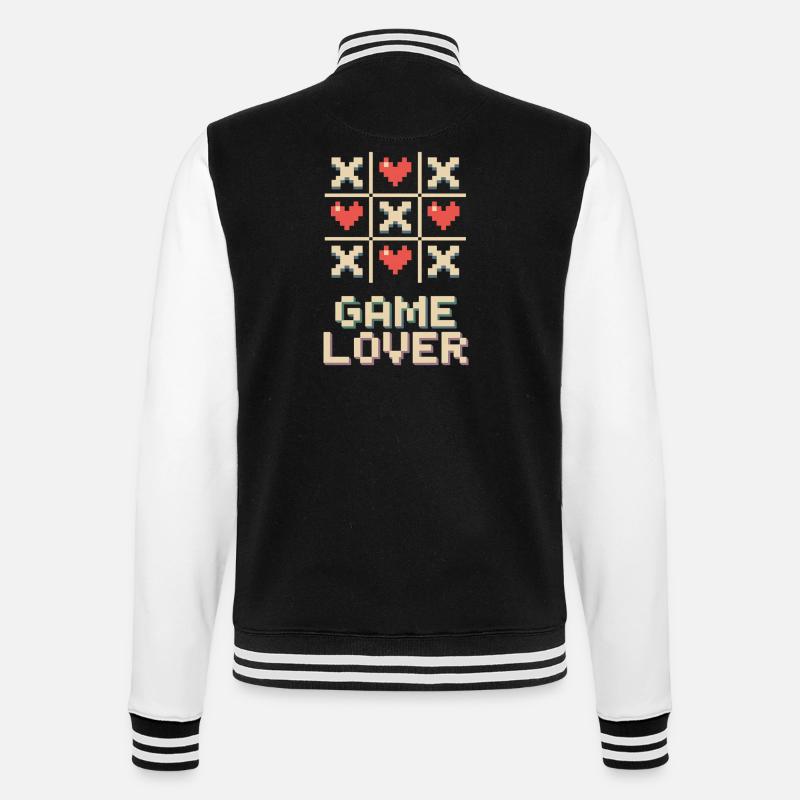 Pixel Heart Tic Tac Toe - Veste Teddy - noir/blanc