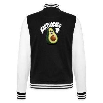 Lustige Avocado Furzen Pupsen Fartvocado - College-Sweatjacke - Schwarz/Weiß - Hinten - Marisol (170cm)