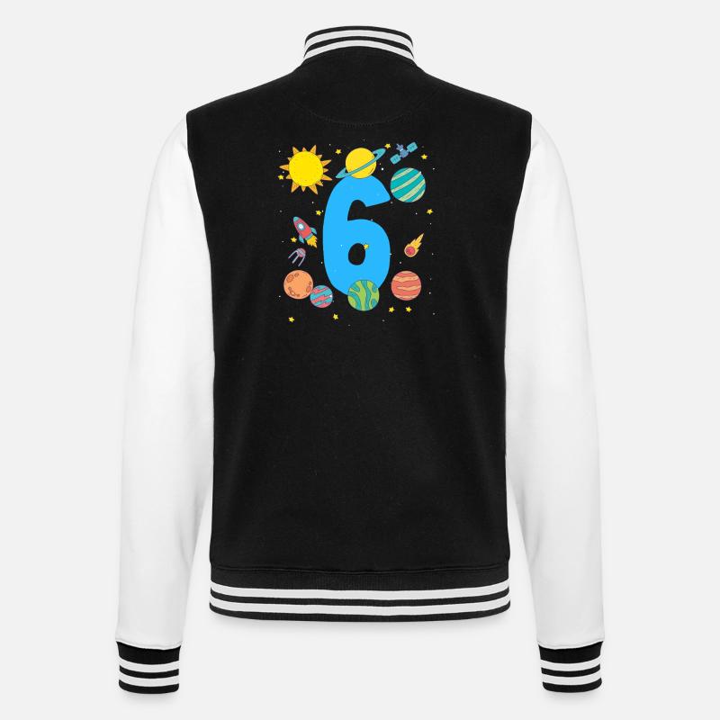 Aventure spatiale numéro 6 Anniversaire - Veste Teddy - noir/blanc
