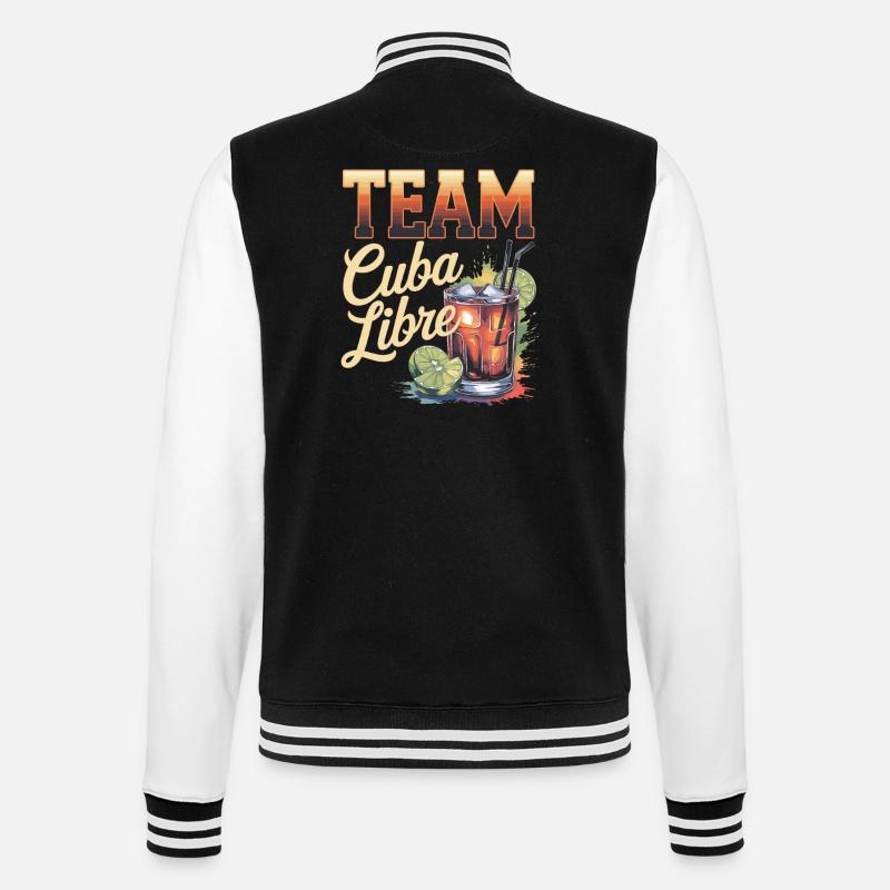 Cocktail Bartender Team Cuba Libre - College Sweat Jacket - black/white