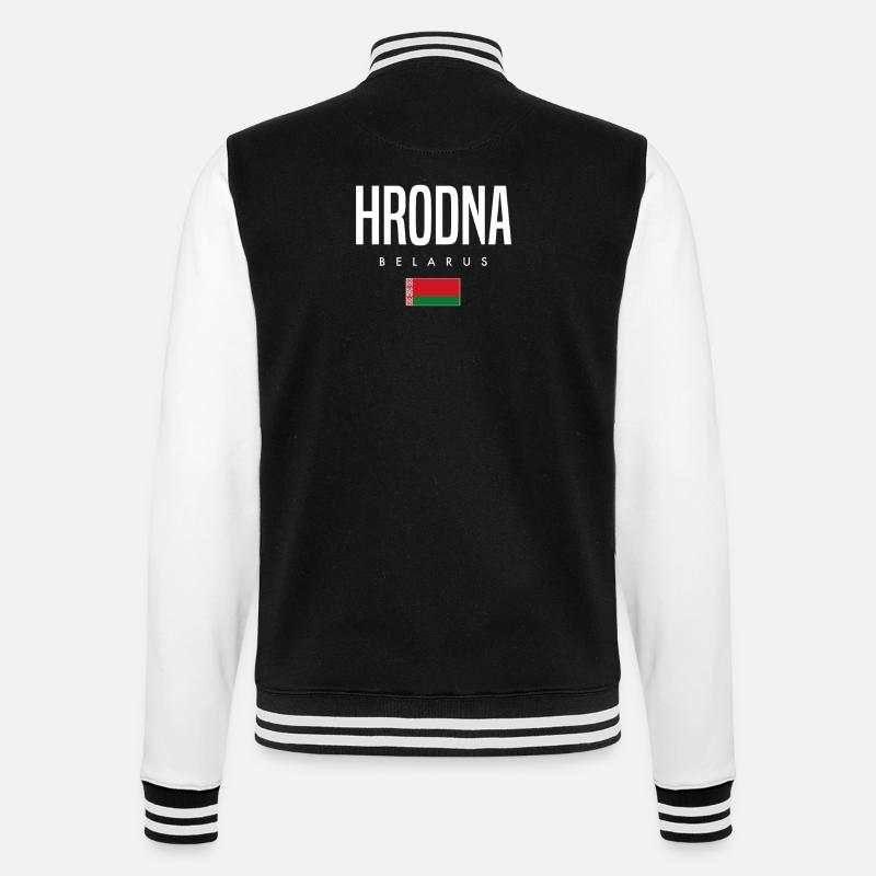 Hrodna, Biélorussie, Biélorussie - Veste Teddy - noir/blanc