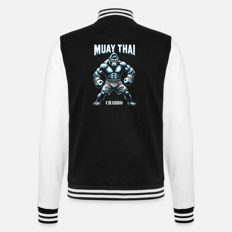 Muay Thai Boxing - College Sweat Jacket - black/white