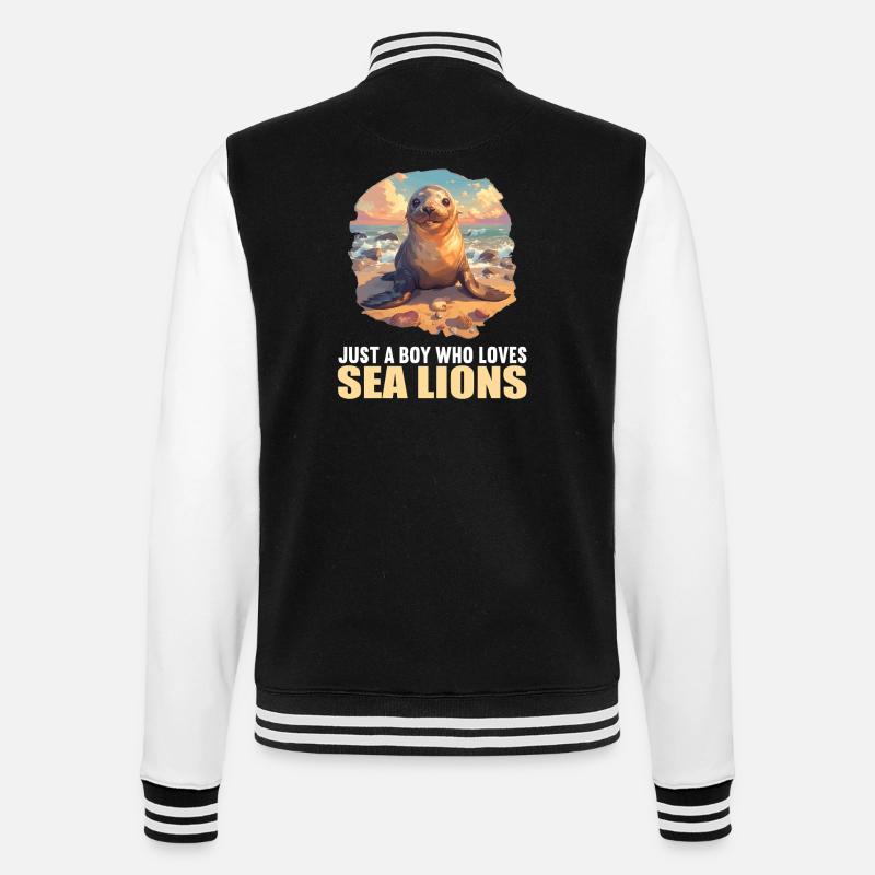 Seelöwen Seelöwe - College-Sweatjacke - Schwarz/Weiß