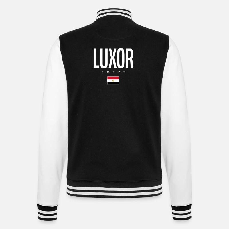 Luxor, Egypt - College Sweat Jacket - black/white