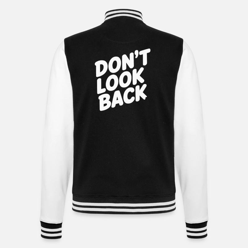 DON T LOOK BACK - College Sweat Jacket - black/white