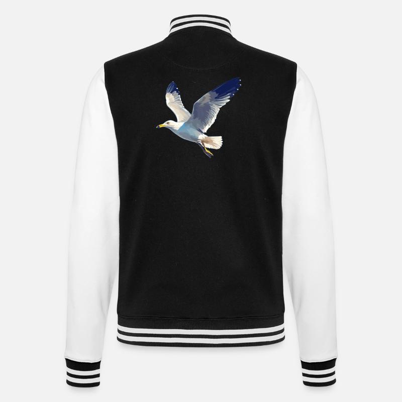 Möwen Möwe - College-Sweatjacke - Schwarz/Weiß