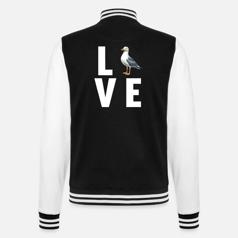 Möwen Möwe - College-Sweatjacke - Schwarz/Weiß
