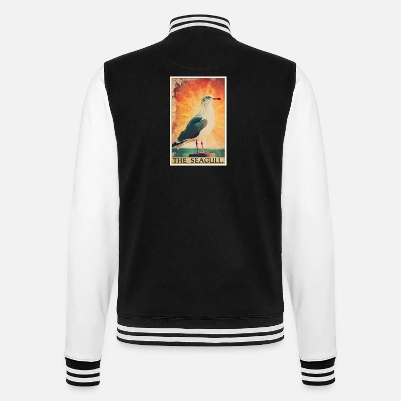 Möwen Möwe - College-Sweatjacke - Schwarz/Weiß