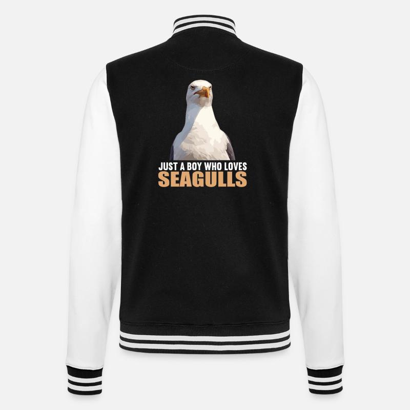 Möwen Möwe - College-Sweatjacke - Schwarz/Weiß