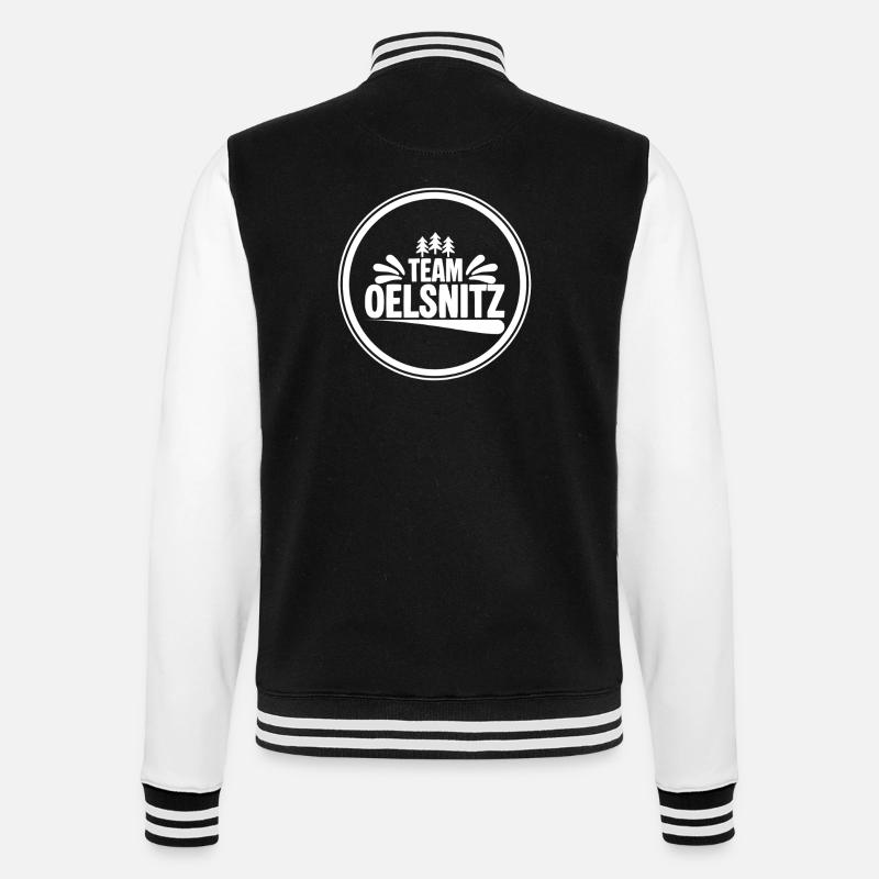 Team Oelsnitz - College-Sweatjacke - Schwarz/Weiß
