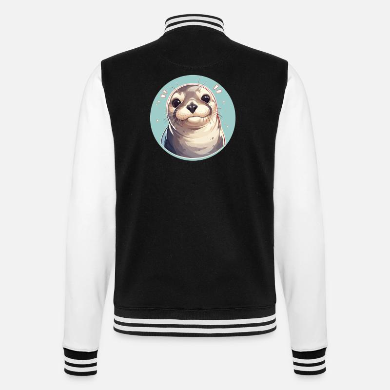 Seals, Seal - College Sweat Jacket - black/white