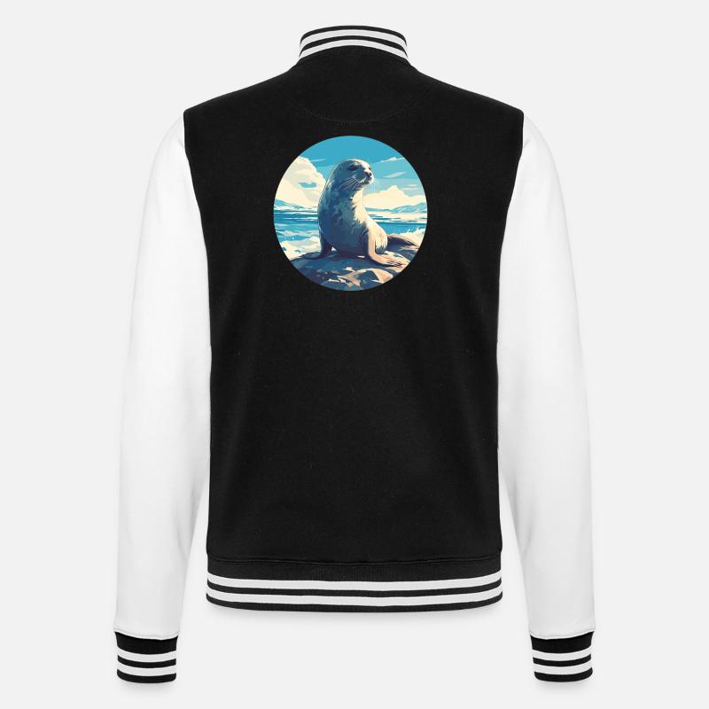 Robben Robbe - College-Sweatjacke - Schwarz/Weiß