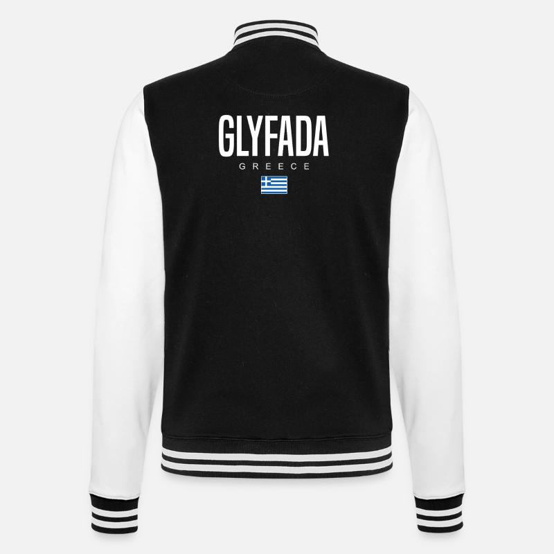 Glyfada, Greece - College Sweat Jacket - black/white