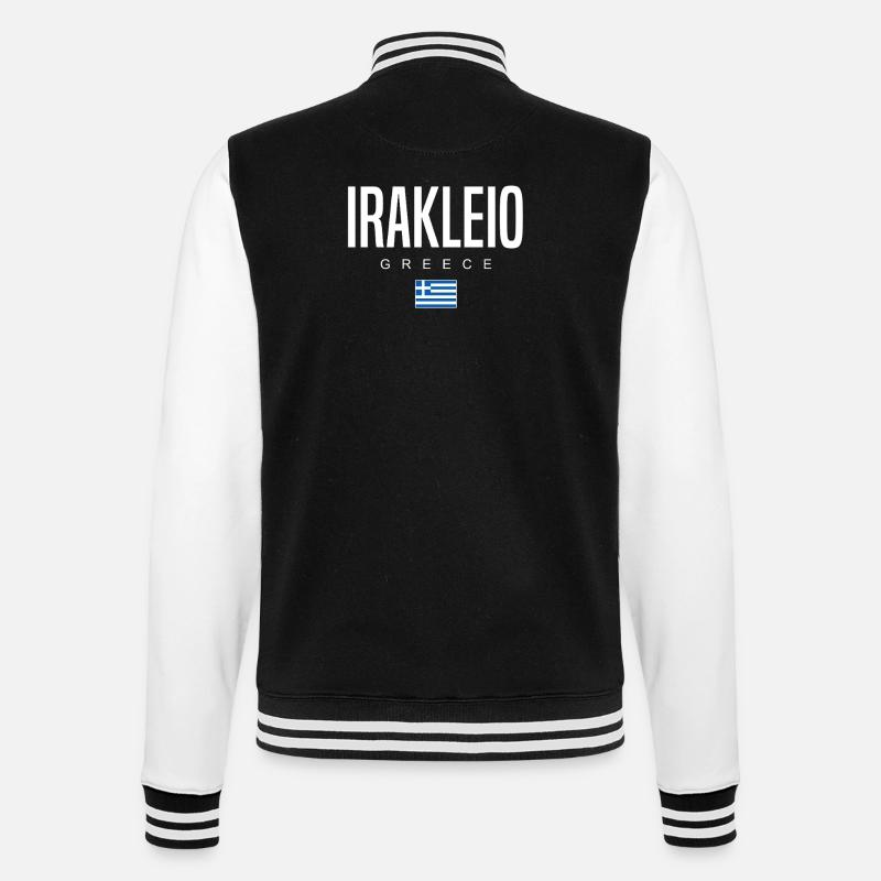 Irakleio, Grèce - Veste Teddy - noir/blanc