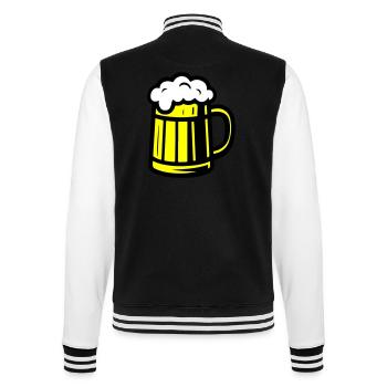 Beer Glass Beer Mug - College Sweat Jacket - black/white - Back - Marisol (170cm)