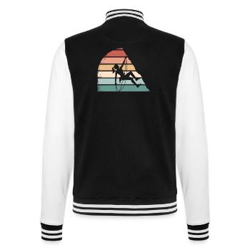 Climbing Girl – Empowered Women on the Rocks - College Sweat Jacket - black/white - Back - Marisol (170cm)