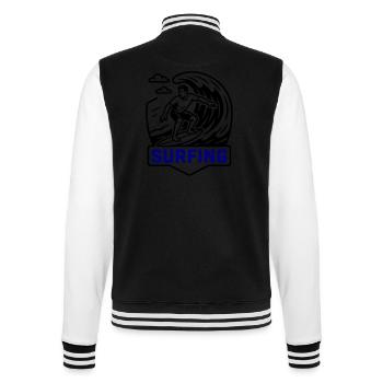 Surfeur symbole surfeur - Veste Teddy - noir/blanc - Dos - Marisol (170cm)