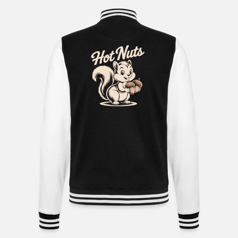 Naughty Squirrel - Chemise Hot Nuts - Veste Teddy - noir/blanc