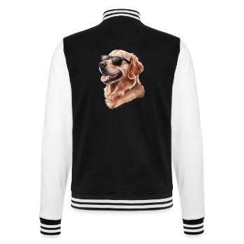 Golden Retriever cool avec des lunettes de soleil - Veste Teddy - noir/blanc - Dos - Marisol (170cm)