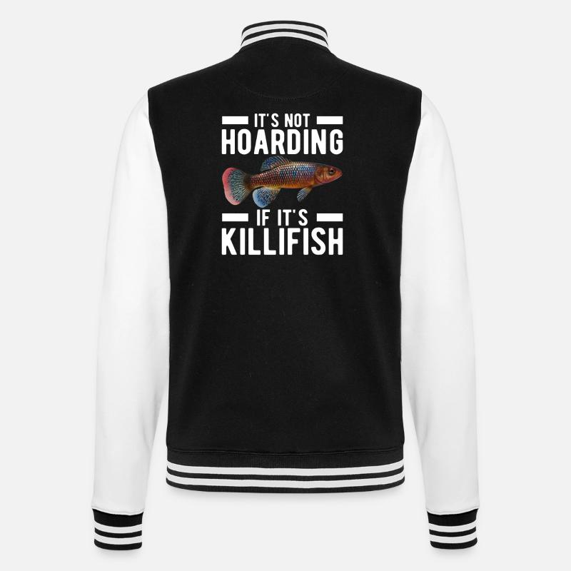 Killifisch Eierlegender Zahnkrapfen Aquarium - College-Sweatjacke - Schwarz/Weiß