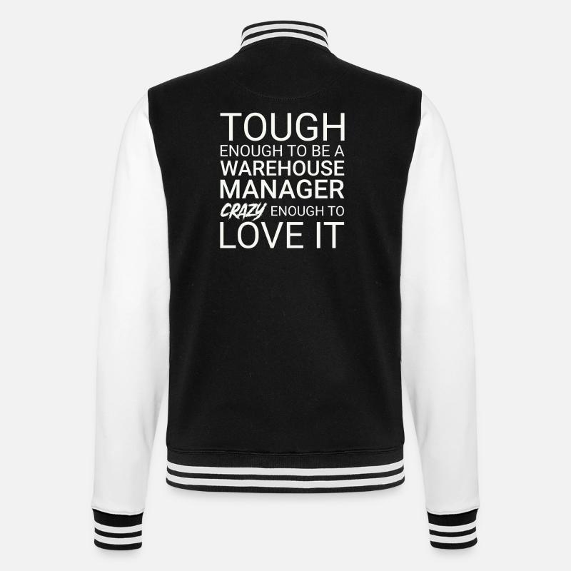 Warehouse Manager Crazy - College Sweat Jacket - black/white