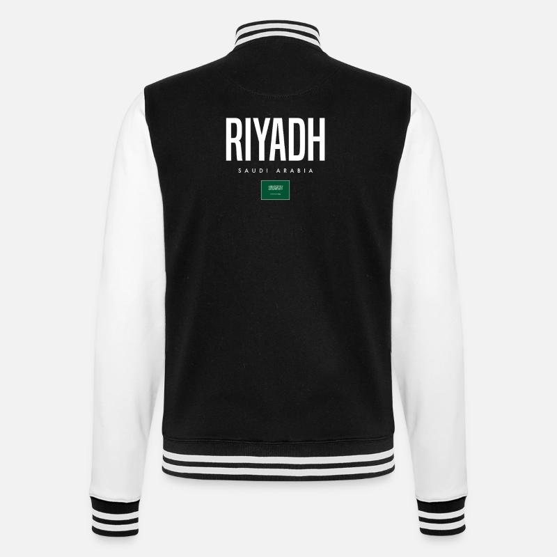 Riyadh, Saudi Arabia - College Sweat Jacket - black/white