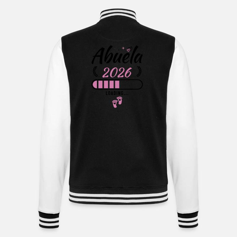 Grandma 2026 Loading Future Grandma - College Sweat Jacket - black/white