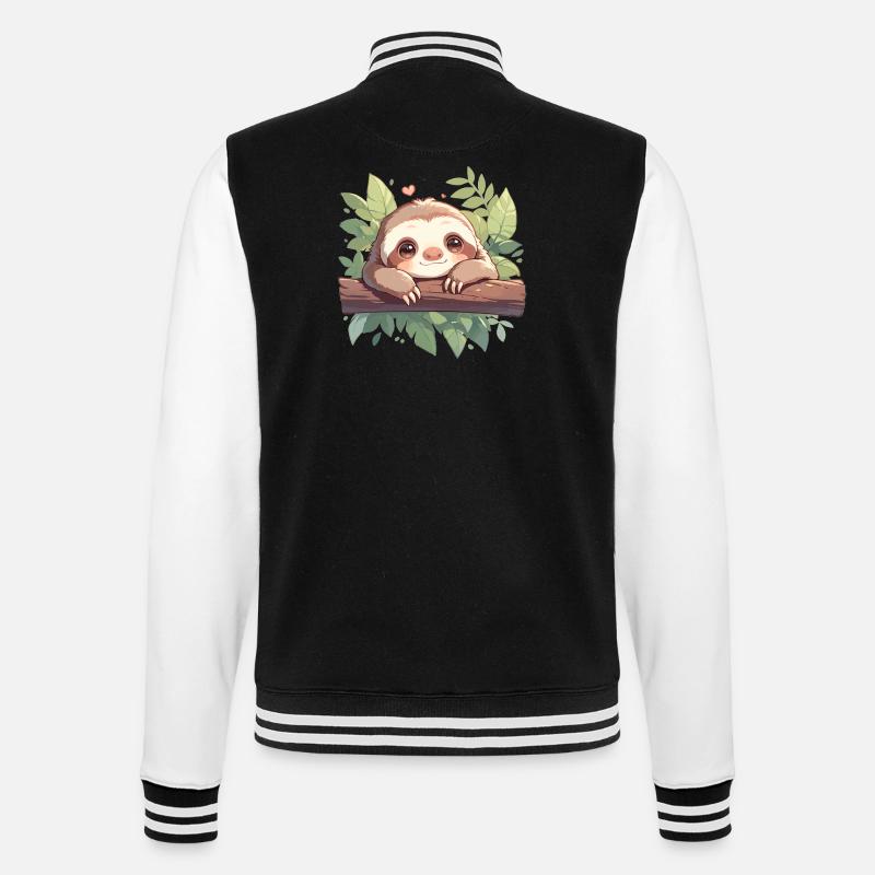 Sloths Sloth - College Sweat Jacket - black/white