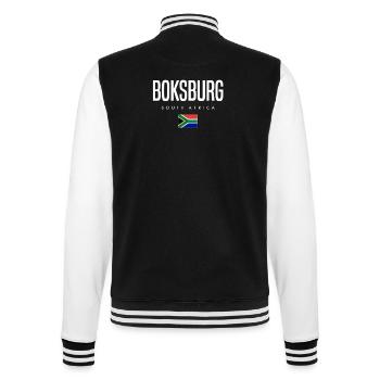 Boksburg, South Africa - College Sweat Jacket - black/white - Back - Marisol (170cm)