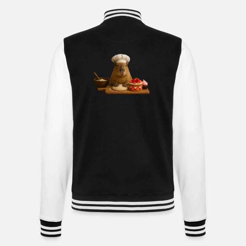 Cuisson du capybara - Veste Teddy - noir/blanc