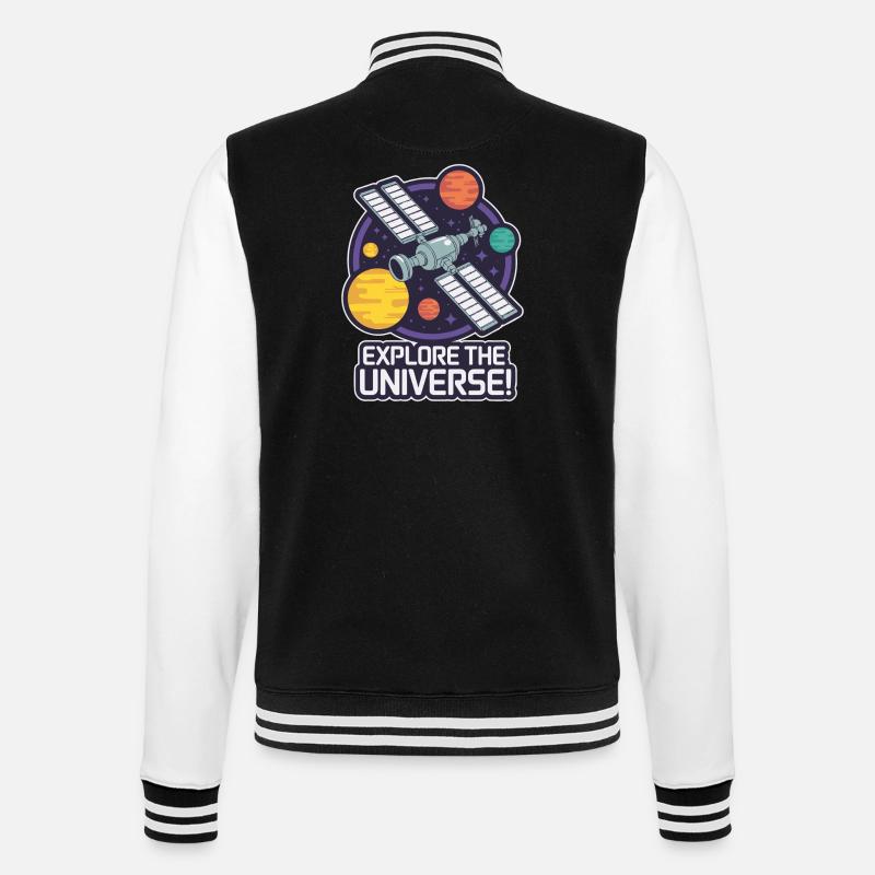STATION SPATIALE, EXPLOREZ L’UNIVERS - Veste Teddy - noir/blanc