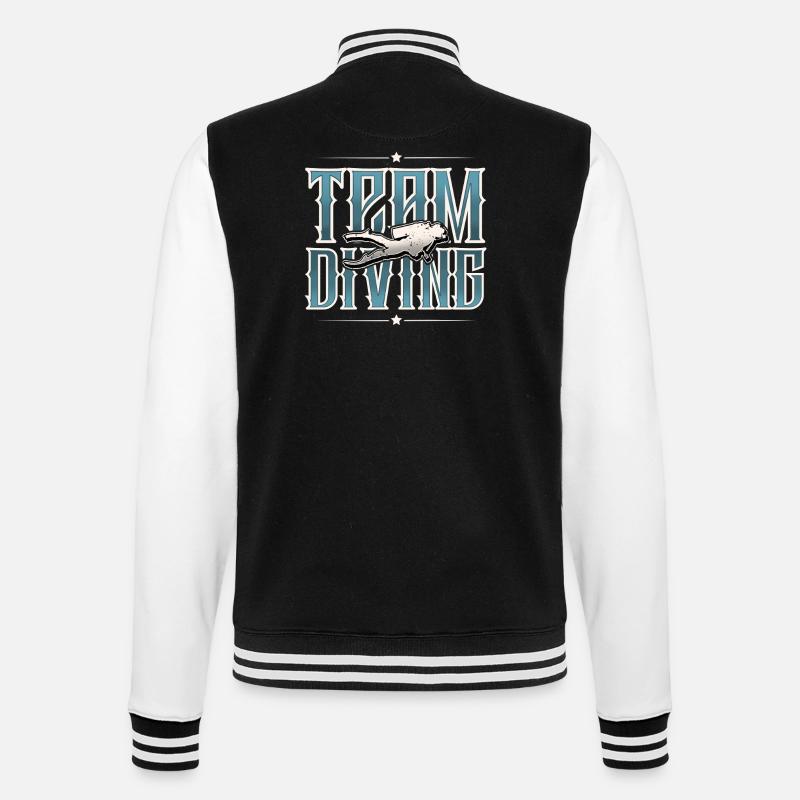 Diving Diving Team - College Sweat Jacket - black/white