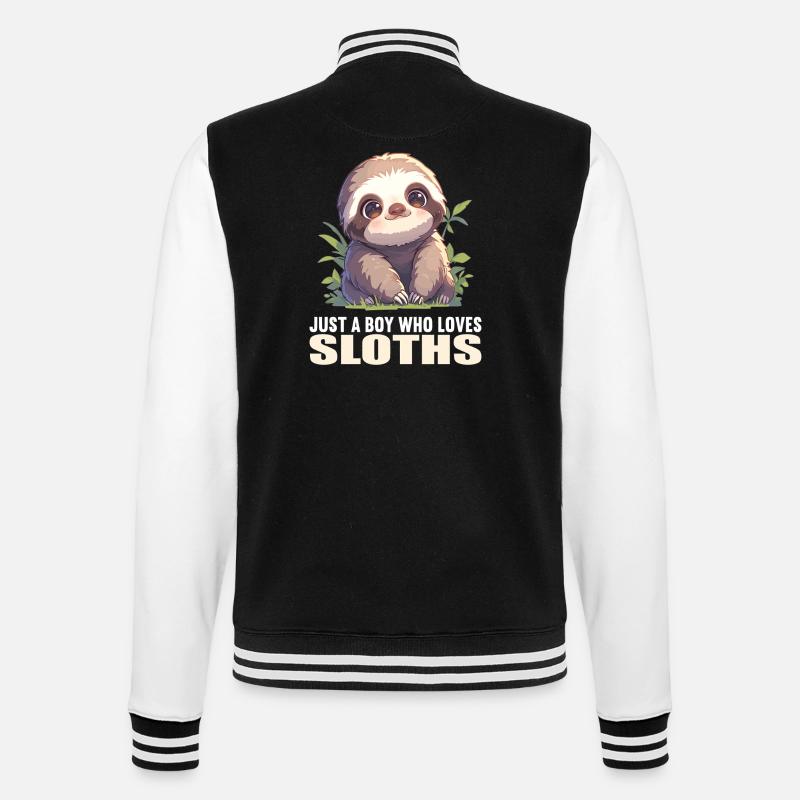 Sloths Sloth - College Sweat Jacket - black/white
